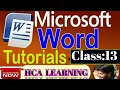 Ms word 2007 insert tab Signature Date Time And Objects|Msword Lec#13 insert tab In pashto