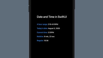 SwiftUI: Using Date and Time