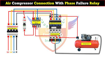 Air Compressor Connection With Phase Failure Relay @LearningEngineering