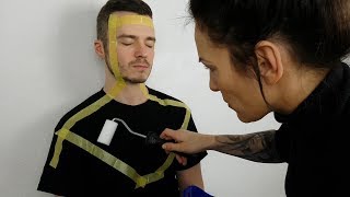 ASMR Paint & Brush On Male Like A Wall