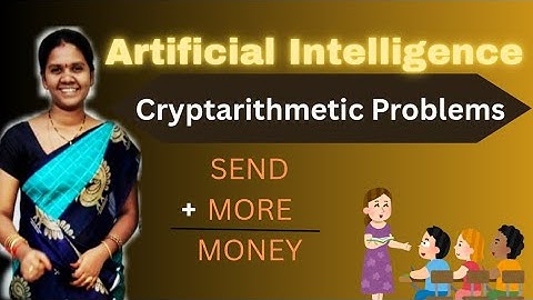Cryptarithmetic solving problems in Artificial Intelligence || Send + more = money problems #youtube
