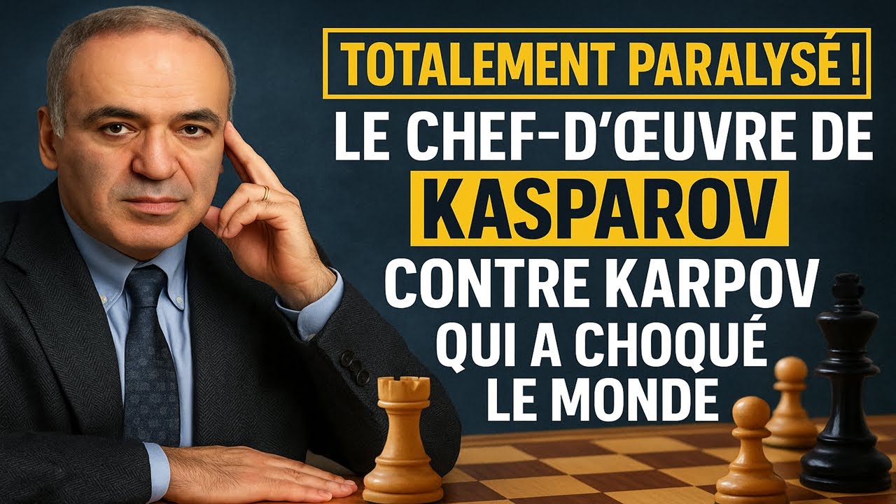 Totalement paralysé ! Le chef-d'œuvre de Kasparov contre Karpov qui a choqué le monde