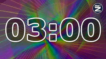 🌈 3 Minute Timer Countdown – Colorful Digital Clock | Free House Music by McZerrill