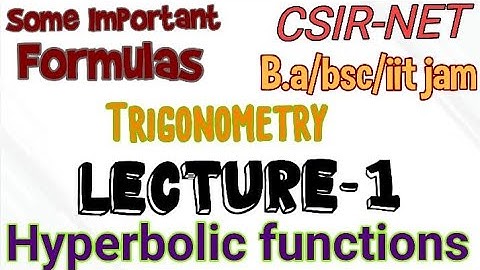 #ba_bsc_1st_maths #hyperbolic_function | Relation b/w Circular Function and Hyperbolic Function