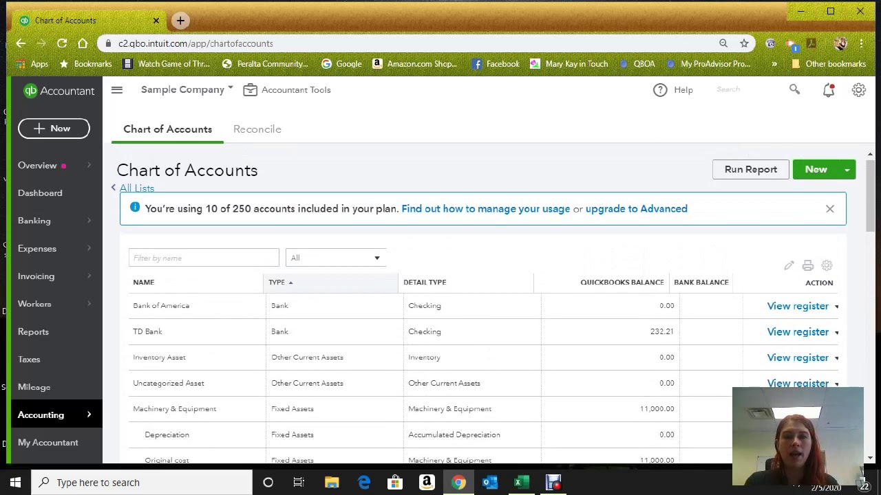 Quick Books Online introduction and Chart of Accounts - YouTube