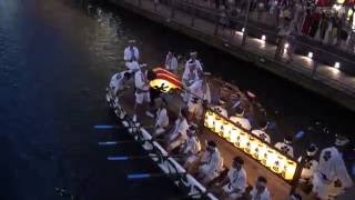 道頓堀川で伝統の「船渡御」　水都の夏を彩る