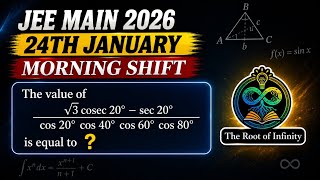 JEE Main 2026 (24 Jan Morning Shift) Trigonometry Question | Can You Solve It? #maths #jee #solve
