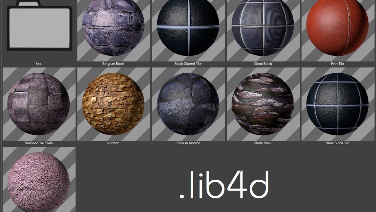 0082. Tutorial Cinema 4D - Como Criar Packs de Materiais e Texturas (.lib4d)