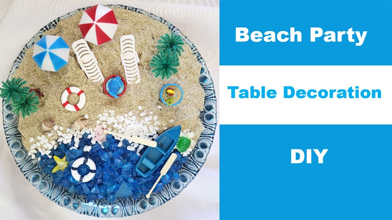 Home Décor Beach Theme Centerpiece, Room Décor Beach Theme, DIY Party  Decoration Ideas, Ocean 