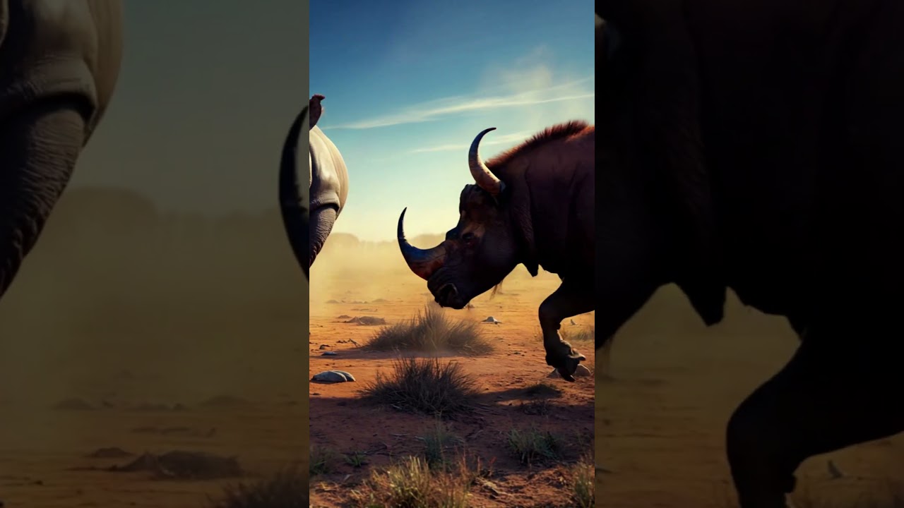 After the Battle 🦏🦬 | A Silent Duel on the Savanna 