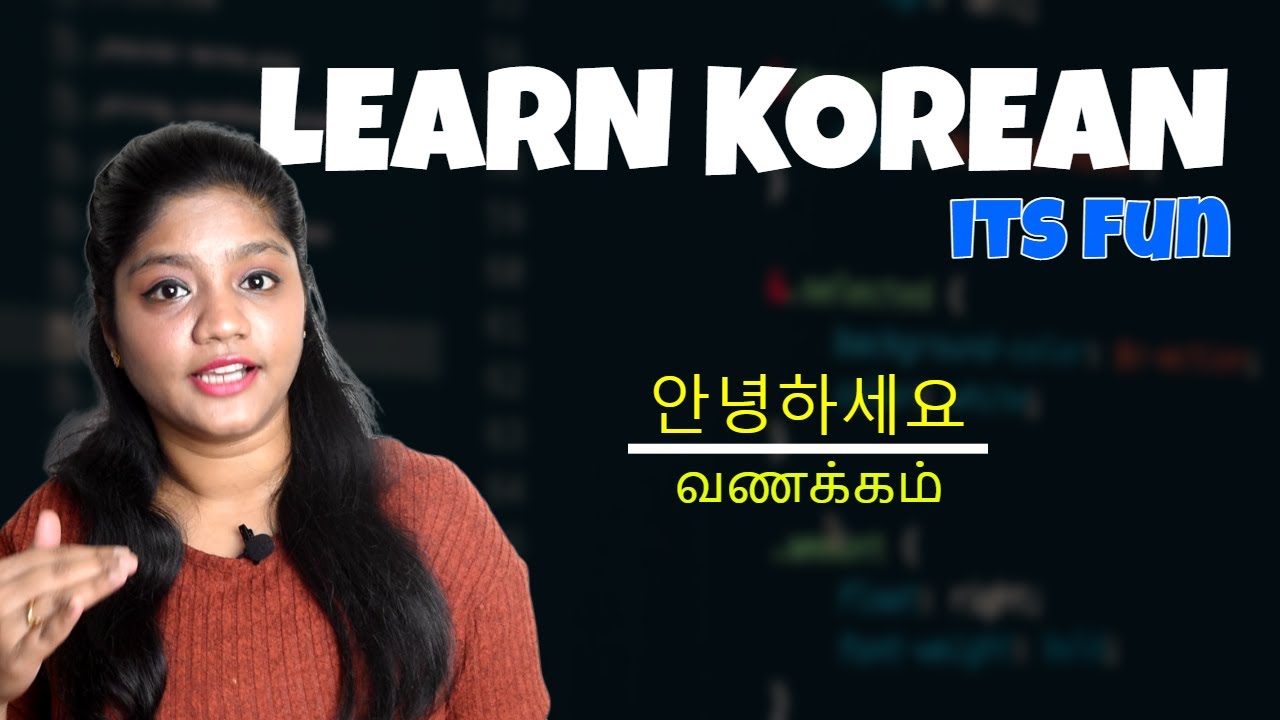 Learn Korean through Tamil | Survival Korean for Beginners | PART 1