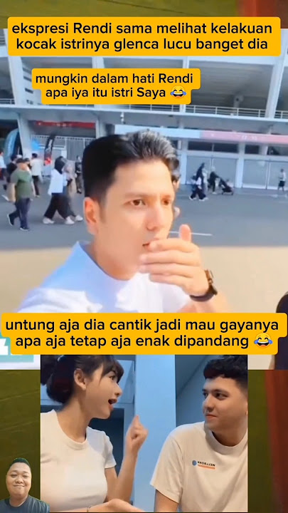 ekspresi Rendi saat melihat kelakuan kocak istrinya glenca chysara lucu banget dia#short#video#