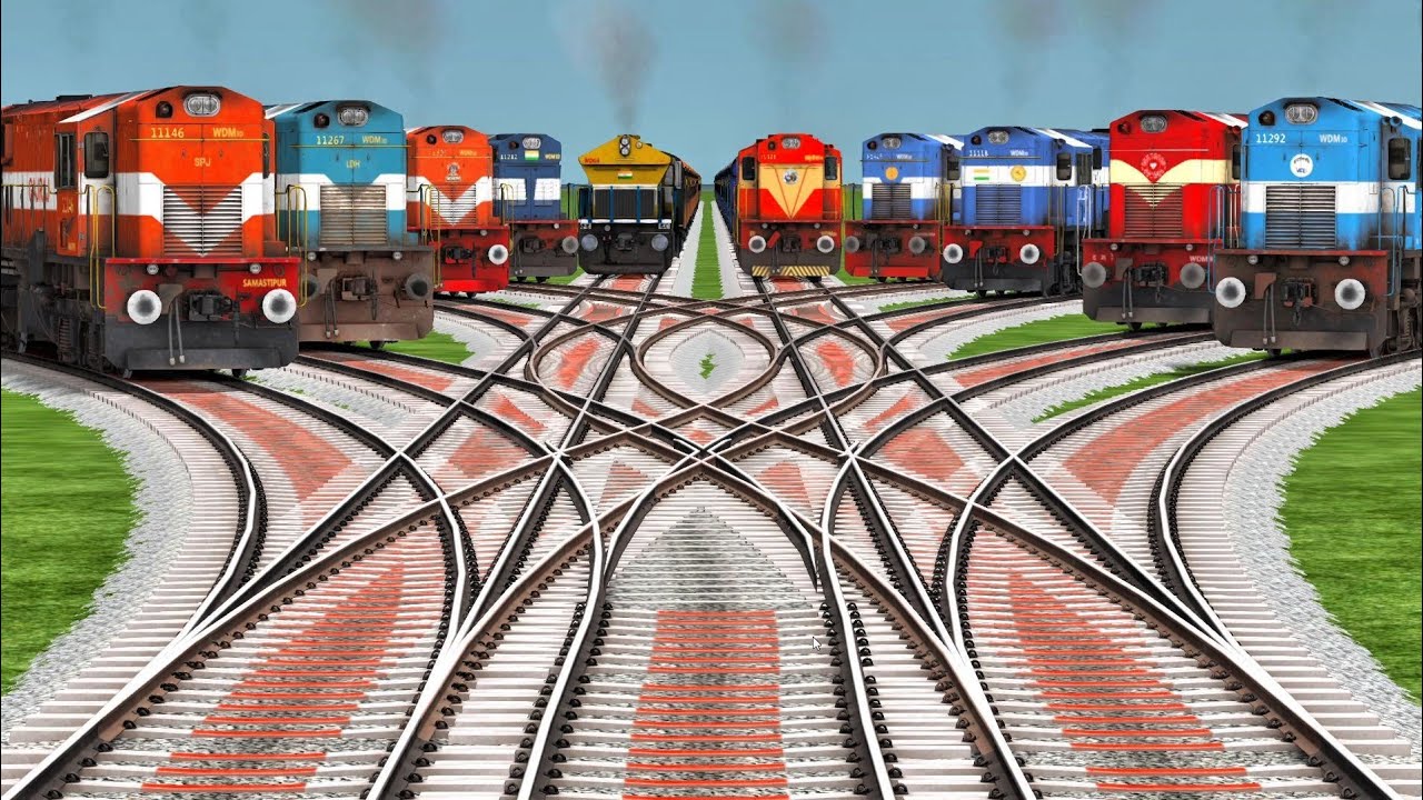 टेढ़ी पटरियों का तांडव⚡ जब कर्व बना रफ्तार का इम्तिहान🌪 मोड़ का मायाजाल – ट्रेन का कमाल💀 पटरियों का 