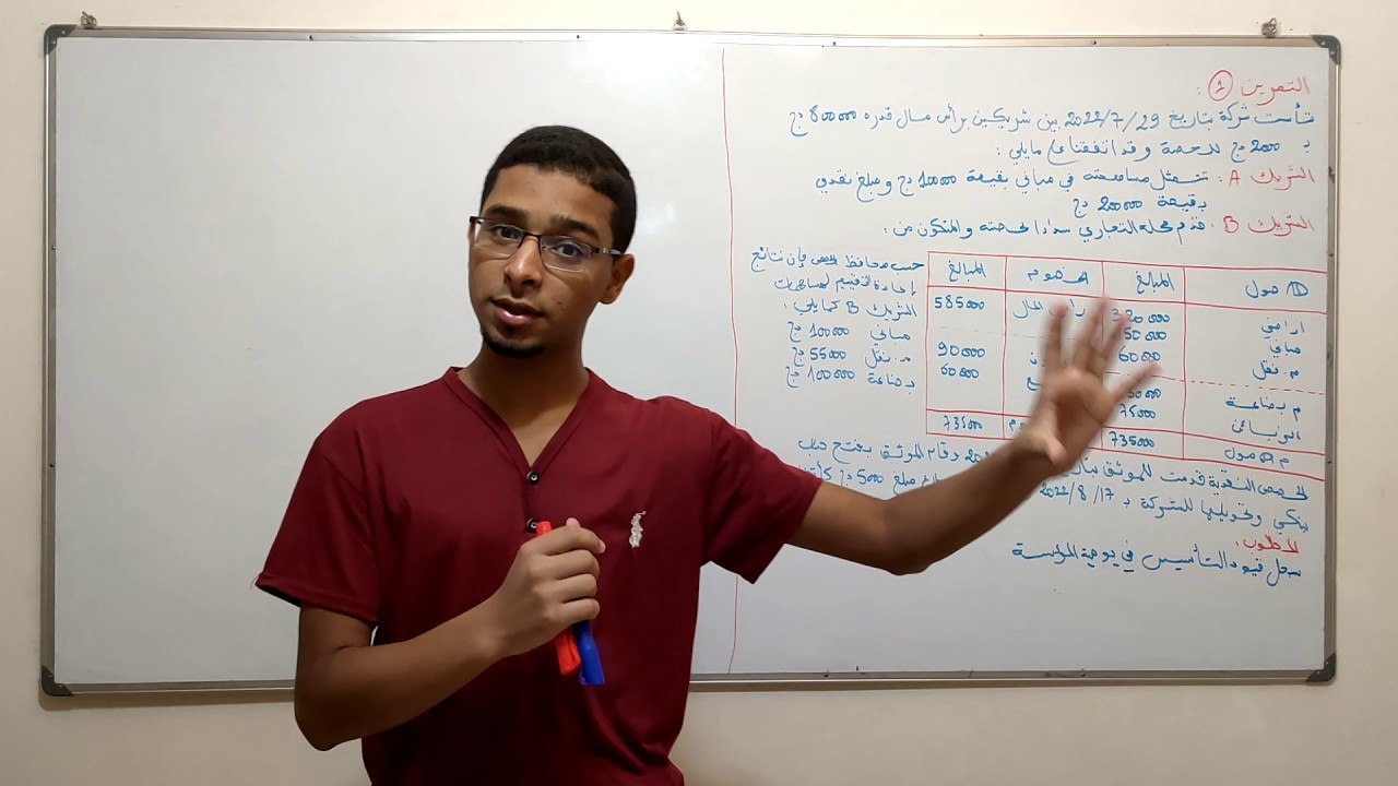 الحصة 1 محاسبة الشركات الثالثة ليسانس تأسيس الشركات