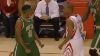 Rajon Rondo and Rafer Alston Fight - 2007\/2008 - Celtics snap Houston's 22 game winning streak