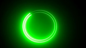green Round Shape Neon Light Glow LIGHT | Double Lines Round Shape |  LOOP Effects | green 💡Lights.