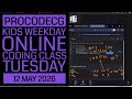ProCodeCG Kids Weekday Coding Class - Tuesday - 12 May 2026
