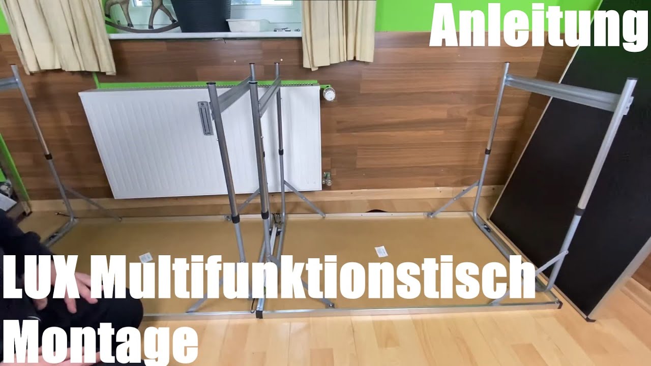 LUX Multifunktionstisch Aluminium 3-teilig - Tapeziertisch MFT-4 S Unboxing  und Montage Anleitung - YouTube