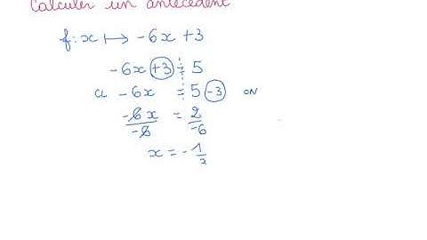 Calcul image antécédent fonction affine linéaire