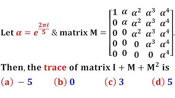 sum of eigenvalues is trace cube roots of unity engineering gate 2012 Linear Algebra mathematics du