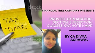 What is Section,Subsection,Proviso,Explanation and Clauses ?