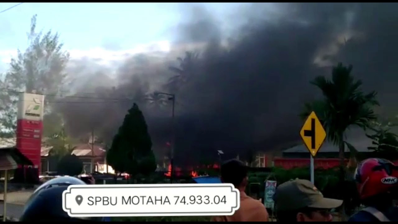 SPBU Motaha Kab. Konawe Selatan Sultra terbakar