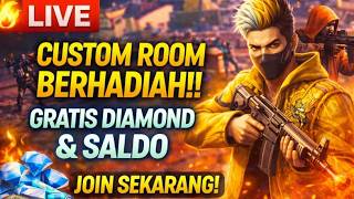 PUSH RANK GRANDMASTER & CUSTOM ROOM BERHADIAH DIAMOND DAN SALDO GRATIS #live #freefire #shorts