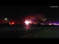 Semi Catches Fire on Freeway After Crash on Interstate 5