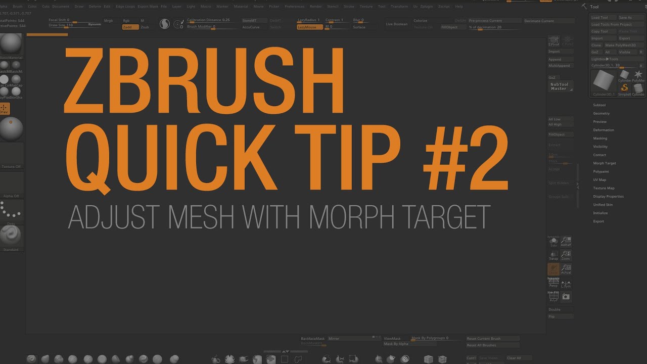 Zbrush Quick Tip - Recovering and Re-projecting details on a smoother ...