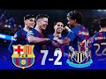 Barcelona DESTROYS Newcastle 7 2 Yamal Raphinha Lewandowski RUN RIOT UCL 2026 Highlights
