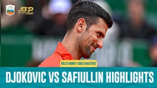 Novak Djokovic vs Roman Safiullin Highlights | Rolex Monte Carlo Masters 2024