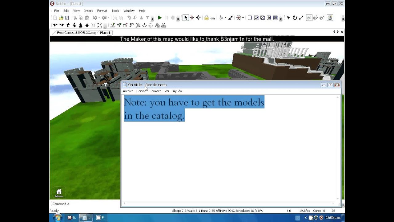 Roblox How Get Roblox Studio And How Put The Models On Your Place Youtube - how to put stuff into roblox studio from the catalog