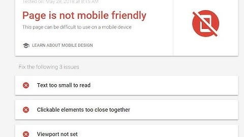 Search console issue: text is too small, clickable elements too close together mobile usability