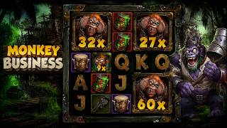 INSANE SETUP on *NEW* MONKEY BUSINESS SLOT!! (Bonus Buys)