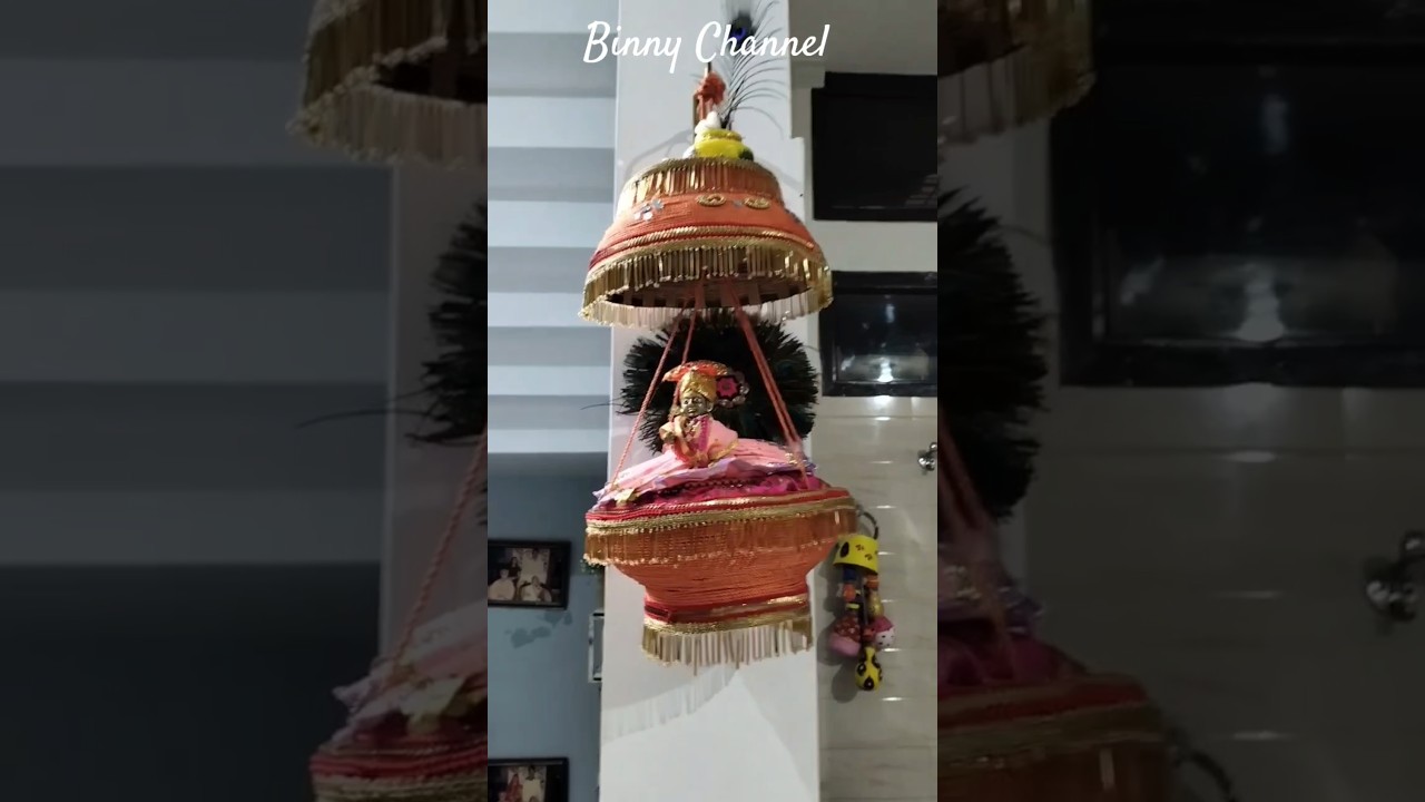 DIY Jhula for Krishna ji #janamashtami #jai shree Krishna ji 🙏
