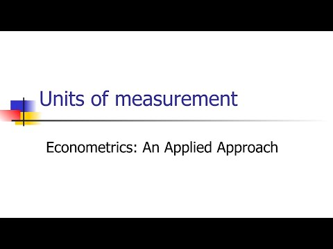 9.1 - Units of measurement