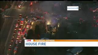 Two-alarm fire dmages Springfield home