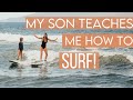 Day in our Hawaii life | MY SON TEACHES ME HOW TO SURF!