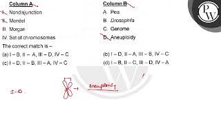 \( \begin{array}{ll}\stackrel{\text { Column A }}{\text { I. Column B }} \\ \text { I. Nondisjun...