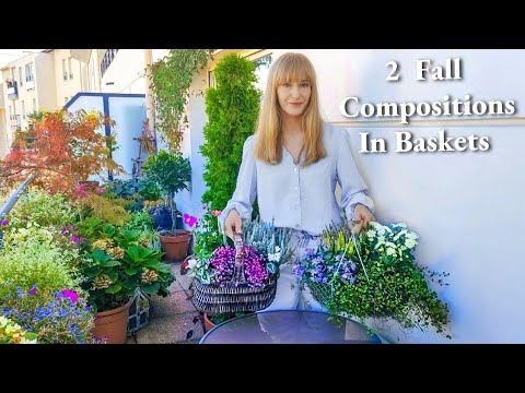 How To Plant In Wicker And Wire Baskets - 2 Fall Compositions - YouTube