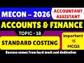 Standard Costing MCQS | MECON Accountant Recruitment 2026 | MECON Accountant PDF Book 2026 | Mecon