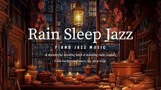 Relaxing weekend night jazz music with rain souds for deep sleep - Soft jazz - Tender piano jazz screenshot 3