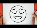 Comment dessiner un emoji amoureux