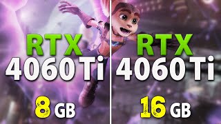 RTX 4060 Ti 8GB vs 4060 Ti 16GB - Test in 8 Games (Worst-Case Scenarios)