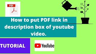 How to link PDF document to youtube video description using Google Drive