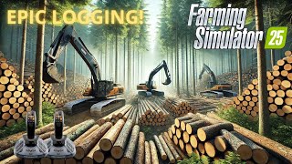 Epic Logging Adventure in Bear Wallow Forest | Farming Simulator 25 Forestry Gameplay