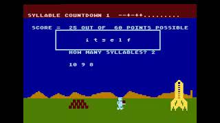 ATARI 8BIT XL XE 400 800 Syllable Countdown Fundamental Word Focus 1983 Richard Mann Charles Chilton