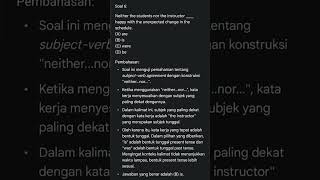 Belajar soal TOEFL Structure. Soal ke 6 #toeflstructure