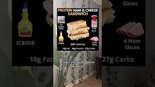 Protein ham and cheese sandwich! #shorts