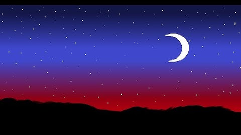 Night sky drawing in ms paint | Night sky drawing in computer | ms paint drawing |
